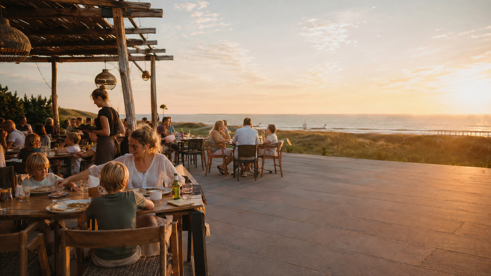 Een zomerse avond op het terras van Bram